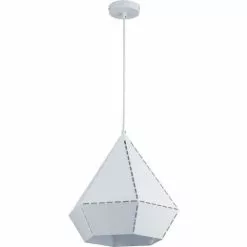ATHM DESIGN Suspensions Suspension Abat Jour Métal Blanc -Luminaires Soldes Boutique suspension abat jour metal blanc 34