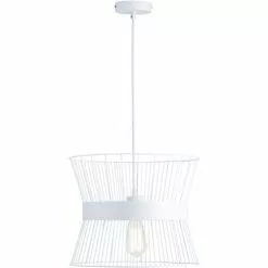 ATHM DESIGN Suspensions Suspension Abat Jour Métal Blanc -Luminaires Soldes Boutique suspension abat jour metal blanc 6