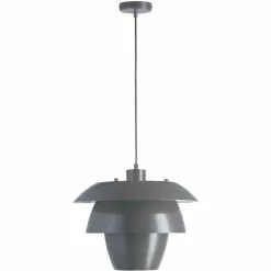 ATHM DESIGN Suspensions Suspension Abat Jour Métal Gris