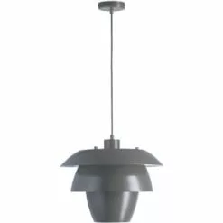 ATHM DESIGN Suspensions Suspension Abat Jour Métal Blanc -Luminaires Soldes Boutique suspension abat jour metal gris