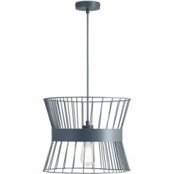 ATHM DESIGN Suspensions Suspension Abat Jour Métal Noir -Luminaires Soldes Boutique suspension abat jour metal gris 5