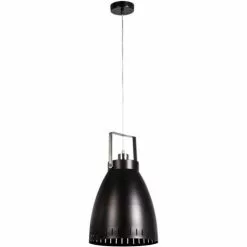 ATHM DESIGN Suspensions Suspension Abat Jour Métal Noir