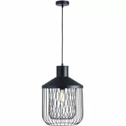 ATHM DESIGN Suspensions Suspension Abat Jour Métal Noir