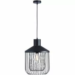 ATHM DESIGN Suspensions Suspension Abat Jour Métal Noir -Luminaires Soldes Boutique suspension abat jour metal noir 13