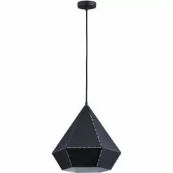 ATHM DESIGN Suspensions Suspension Abat Jour Métal Noir -Luminaires Soldes Boutique suspension abat jour metal noir 23