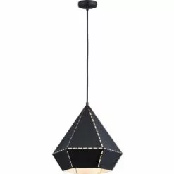ATHM DESIGN Suspensions Suspension Abat Jour Métal Noir -Luminaires Soldes Boutique suspension abat jour metal noir 25