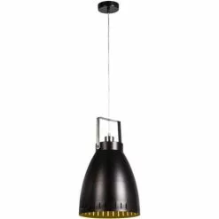 ATHM DESIGN Suspensions Suspension Abat Jour Métal Noir -Luminaires Soldes Boutique suspension abat jour metal noir 3