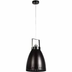ATHM DESIGN Suspensions Suspension Abat Jour Métal Noir -Luminaires Soldes Boutique suspension abat jour metal noir 5