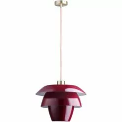 ATHM DESIGN Suspensions Suspension Abat Jour Métal Gris -Luminaires Soldes Boutique suspension abat jour metal rouge 2