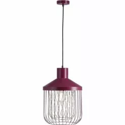 ATHM DESIGN Suspensions Suspension Abat Jour Métal Rouge