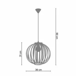 Tosel Suspensions Suspension Acier Marron -Luminaires Soldes Boutique suspension acier marron 2