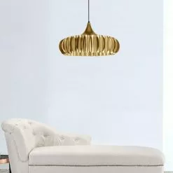 Luminaires Soldes Boutique -Luminaires Soldes Boutique suspension acier or 1