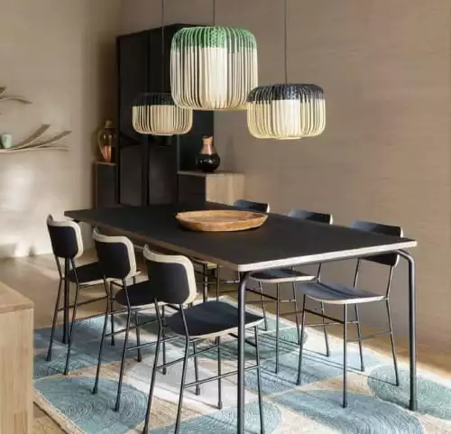 Forestier Suspensions Suspension Bambou Vert D45cm H40cm 2 Forestier Suspensions Suspension Bambou Vert D45cm H40cm – Image 2