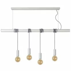 Lucide Suspensions Suspension Barre 4 Lumières En Métal L120cm 10 Lucide Suspensions Suspension Barre 4 Lumières En Métal L120cm -Luminaires Soldes Boutique suspension barre 4 lumieres en metal l120cm 3