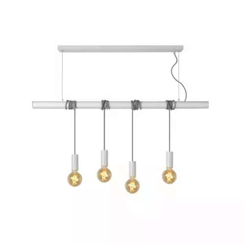 Lucide Suspensions Suspension Barre 4 Lumières En Métal L120cm 1 Lucide Suspensions Suspension Barre 4 Lumières En Métal L120cm