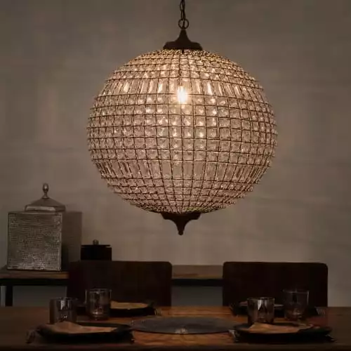 Maisons Du Monde Suspensions Suspension Boule à Pampilles Et Métal Coloris Rouille 6 Maisons Du Monde Suspensions Suspension Boule à Pampilles Et Métal Coloris Rouille – Image 6