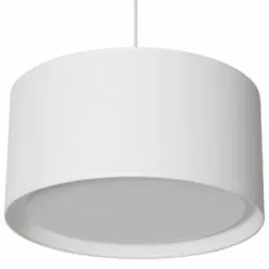 Metropolight Suspensions Suspension Cylindre Avec Diffuseur Textile Gris D39cm -Luminaires Soldes Boutique suspension cylindre avec diffuseur textile blanc d39cm