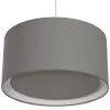 Metropolight Suspensions Suspension Cylindre Avec Diffuseur Textile Gris D39cm