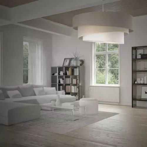 Metropolight Suspensions Suspension Cylindre Textile Beige D58cm 2 Metropolight Suspensions Suspension Cylindre Textile Beige D58cm – Image 2