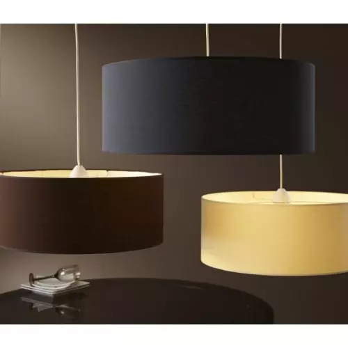 Metropolight Suspensions Suspension Cylindre Textile Blanc D48cm 2 Metropolight Suspensions Suspension Cylindre Textile Blanc D48cm – Image 2