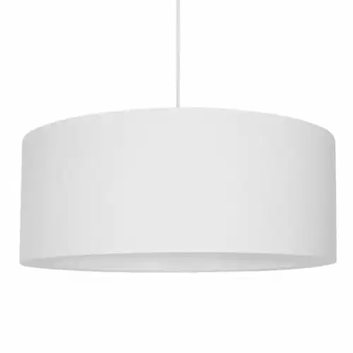 Metropolight Suspensions Suspension Cylindre Textile Blanc D48cm 1 Metropolight Suspensions Suspension Cylindre Textile Blanc D48cm