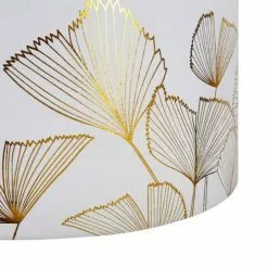 Decoratie Suspensions Suspension Cylindrique Blanc Doré D40cm -Luminaires Soldes Boutique suspension cylindrique blanc dore d40cm 2