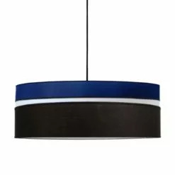 Kauze Luminaires Suspensions Suspension Déco Noir Et Bleu Canard Ø 60