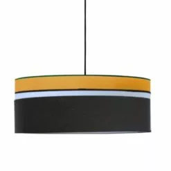 Kauze Luminaires Suspensions Suspension Déco Noir Et Jaune Moutarde Ø 40