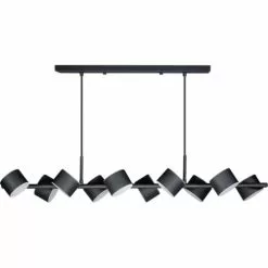 Deladeco Suspensions Suspension Design En Métal Noir 134,5 Cm -Luminaires Soldes Boutique suspension design en metal noir 134 5 cm 3