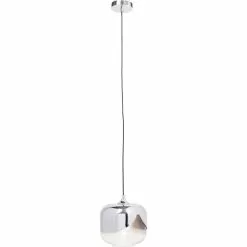 Kare Design Suspensions Suspension En Acier Chromé Et Verre -Luminaires Soldes Boutique suspension en acier chrome et verre 3