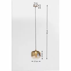 Kare Design Suspensions Suspension En Acier Doré Et Verre -Luminaires Soldes Boutique suspension en acier dore et verre 4