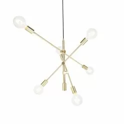 QAZQA Suspensions Suspension En Acier Doré/laiton -Luminaires Soldes Boutique suspension en acier dore laiton 2