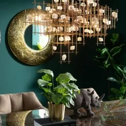 Kare Design Suspensions Suspension En Acier Et Pierres -Luminaires Soldes Boutique suspension en acier et pierres 4