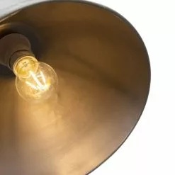 QAZQA Suspensions Suspension En Acier Gris -Luminaires Soldes Boutique suspension en acier gris 4