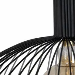 QAZQA Suspensions Suspension En Acier Noir -Luminaires Soldes Boutique suspension en acier noir 10