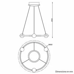 Laurie Lumière Suspensions Suspension En Aluminium Dore -Luminaires Soldes Boutique suspension en aluminium dore 2