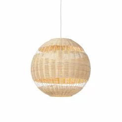 QAZQA Suspensions Suspension En Bamboo Marron