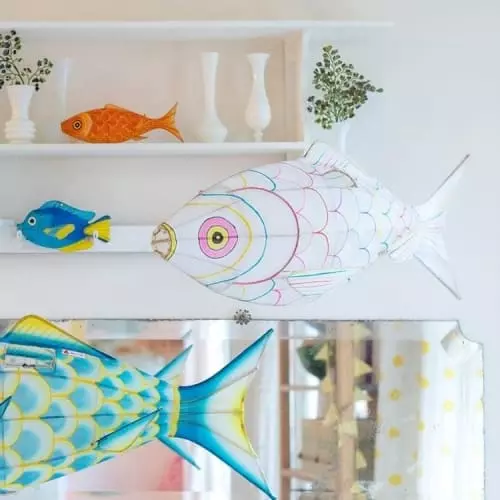 Petit Pan Suspensions Suspension En Bambou Et Soie L70cm 2 Petit Pan Suspensions Suspension En Bambou Et Soie L70cm – Image 2