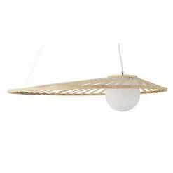 Maisons Du Monde Suspensions Suspension En Bambou Et Verre En Opaline