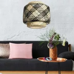 Lussiol Lighting Suspensions Suspension En Bambou Noir D. 40 Cm -Luminaires Soldes Boutique suspension en bambou noir d 40 cm 2