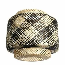Lussiol Lighting Suspensions Suspension En Bambou Noir D. 40 Cm