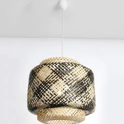 Lussiol Lighting Suspensions Suspension En Bambou Noir D. 40 Cm -Luminaires Soldes Boutique suspension en bambou noir d 40 cm 4