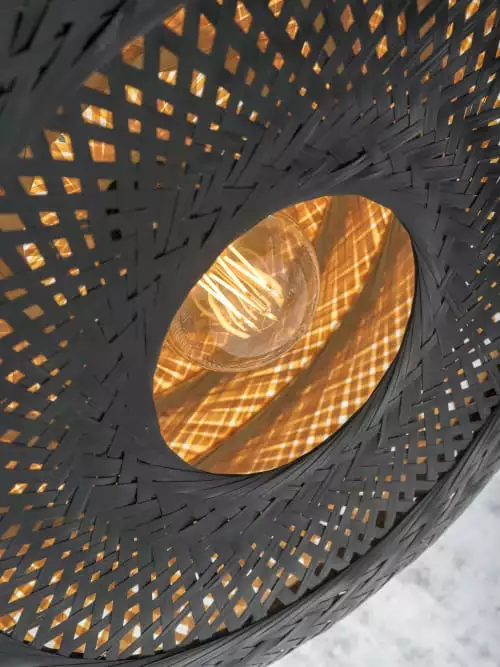 Good & Mojo Suspensions Suspension En Bambou Noir H17cm 6 Good & Mojo Suspensions Suspension En Bambou Noir H17cm – Image 6