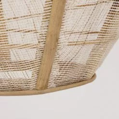 Mica Decorations Suspensions Suspension En Bois Beige Et Lin -Luminaires Soldes Boutique suspension en bois beige et lin 3
