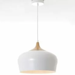 Lussiol Lighting Suspensions Suspension En Bois Blanc D. 35 Cm -Luminaires Soldes Boutique suspension en bois blanc d 35 cm 3