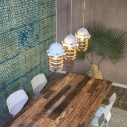 Now’s Home Suspensions Suspension En Bois Et Métal Blanc -Luminaires Soldes Boutique suspension en bois et metal blanc 3