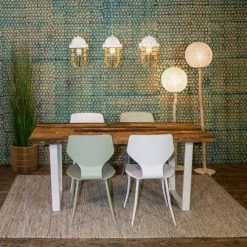 Now’s Home Suspensions Suspension En Bois Et Métal Blanc -Luminaires Soldes Boutique suspension en bois et metal blanc 4