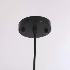 Mica Decorations Suspensions Suspension En Bois Noir Et Lin -Luminaires Soldes Boutique suspension en bois noir et lin 5