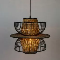 Drawer Suspensions Suspension En Cannage D40x35cm Naturel -Luminaires Soldes Boutique suspension en cannage d40x35cm naturel 2