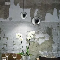 Keria Suspensions Suspension En Métal Argente -Luminaires Soldes Boutique suspension en metal argente 4